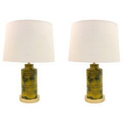 Pair of Italian Ceramic Table Lamps by Bitossi