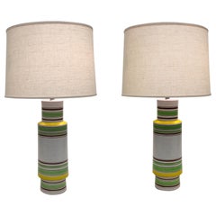 Pair of Italian Ceramic Table Lamps by Bitossi