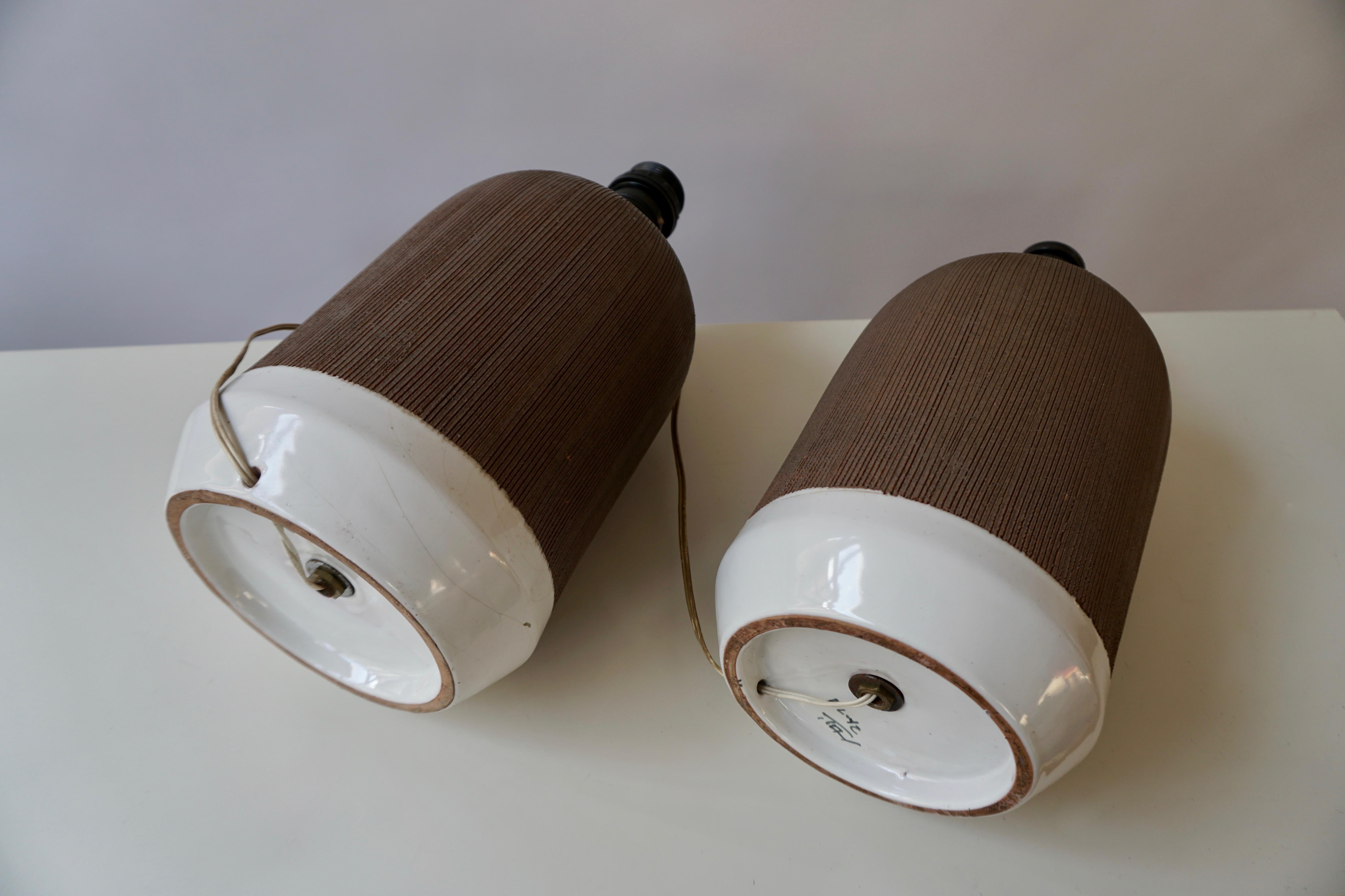 Pair of Italian Ceramic Table Lamps 6