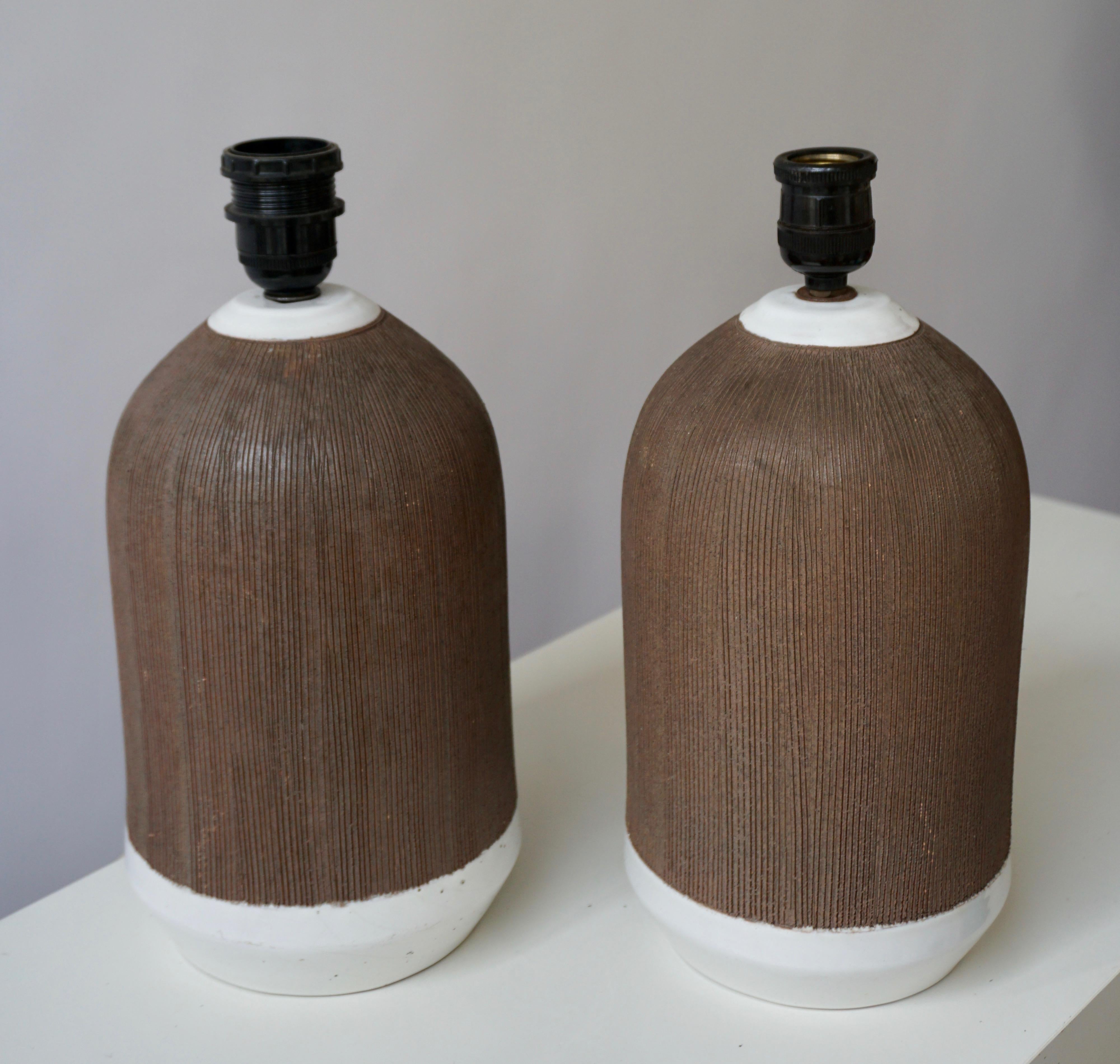 Pair of Italian Ceramic Table Lamps In Good Condition In Antwerp, BE