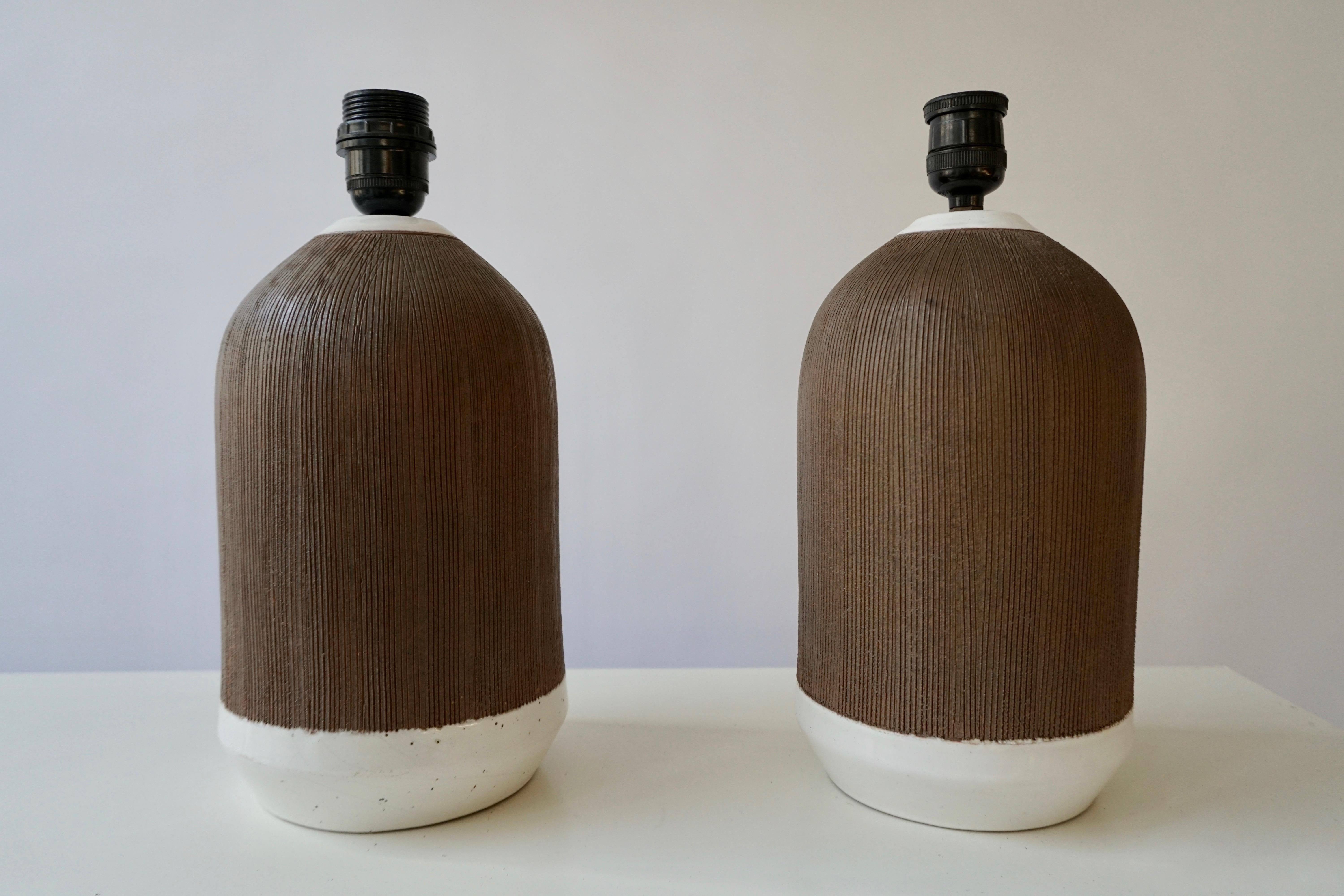 20th Century Pair of Italian Ceramic Table Lamps