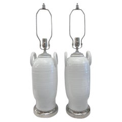 Retro Pair of Italian Ceramic Table Lamps