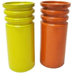 Pair of Italian Ceramic Vases by Pino Spagnolo for Sicart
