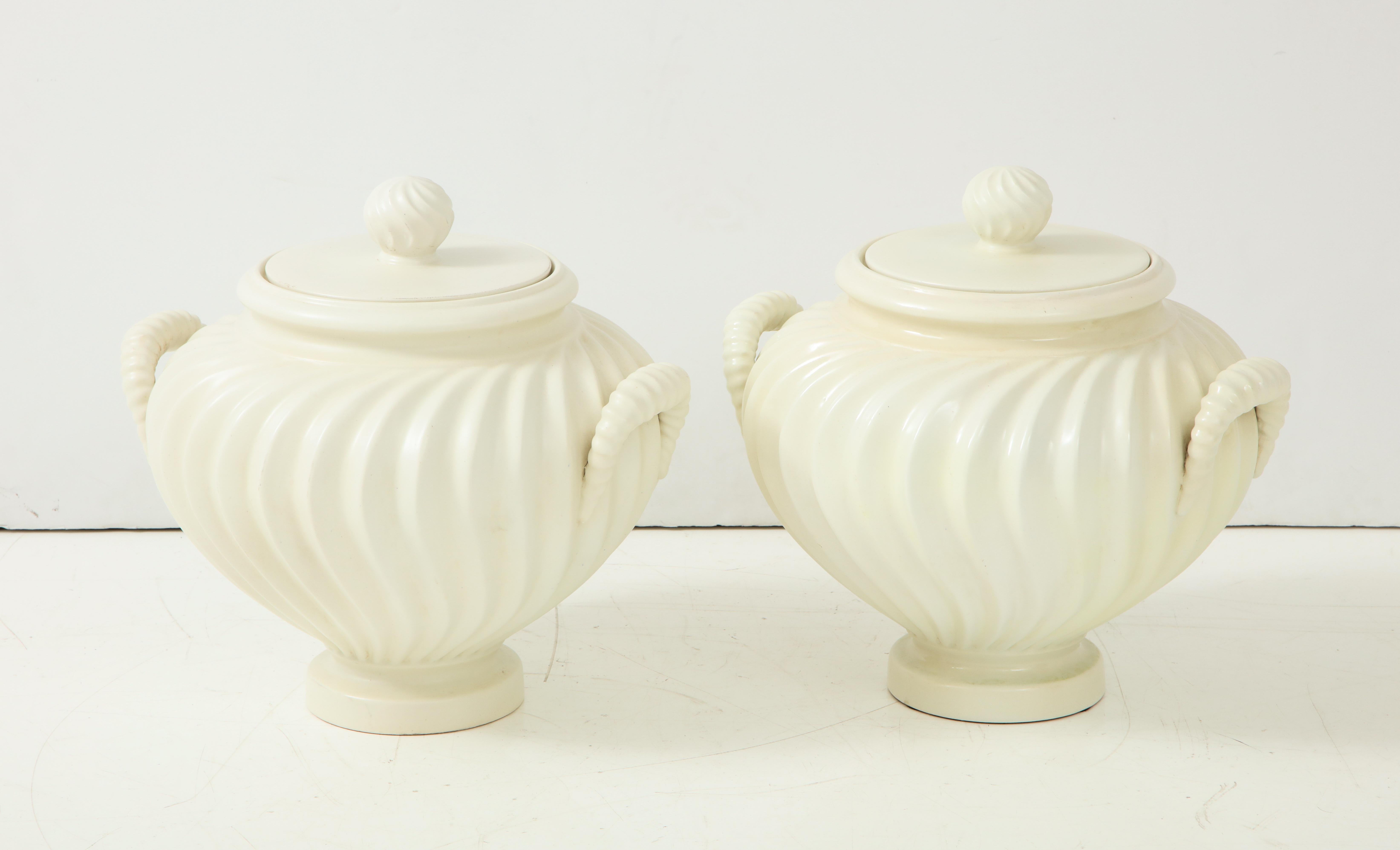 Mid-20th Century Pair of Italian Ceramic Vases