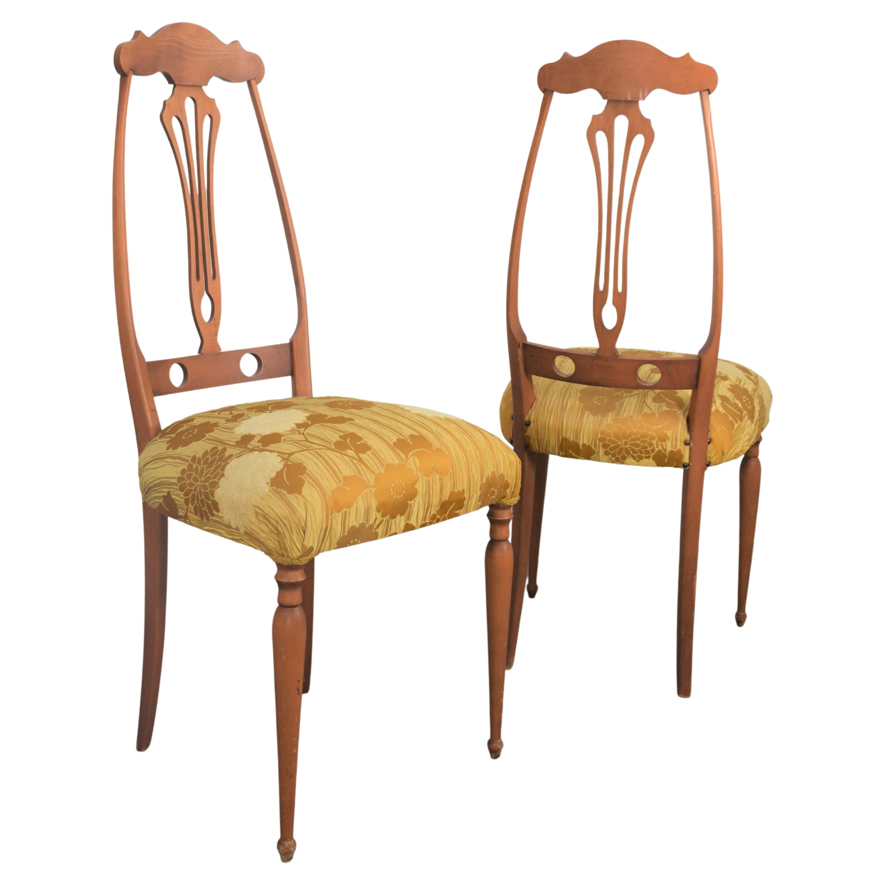 Paire de chaises italiennes par Pozzi & Verga, années 1950 en vente