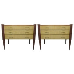 Retro Pair of Italian Chests in the Manner of Gio Ponti