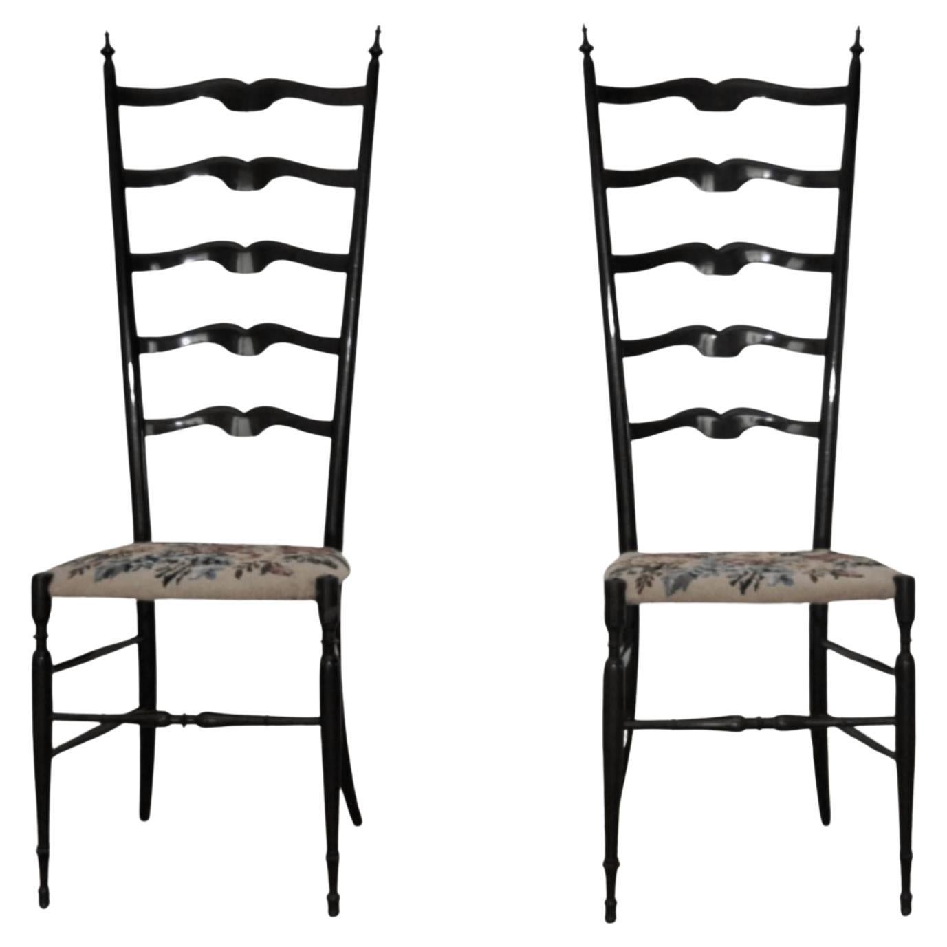 Pair of Italian Chiavari Dining Chairs - 1960s - set 2 -