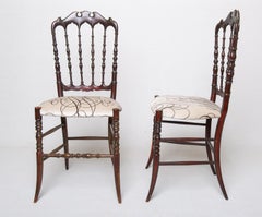 Coppia di sedie italiane Chiavarine vintage