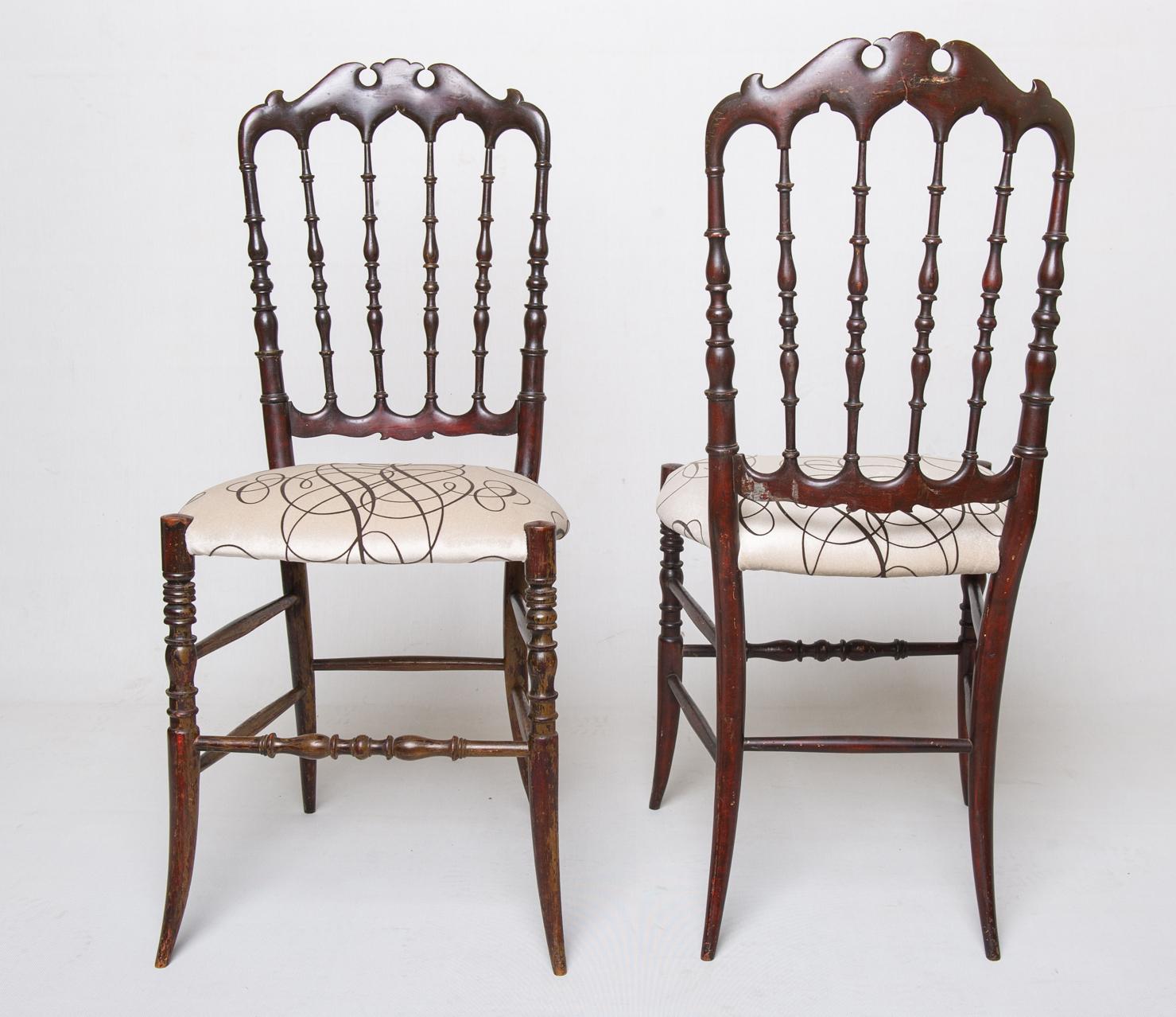 Other Pair of Italian Chiavarine Vintage Chairs For Sale
