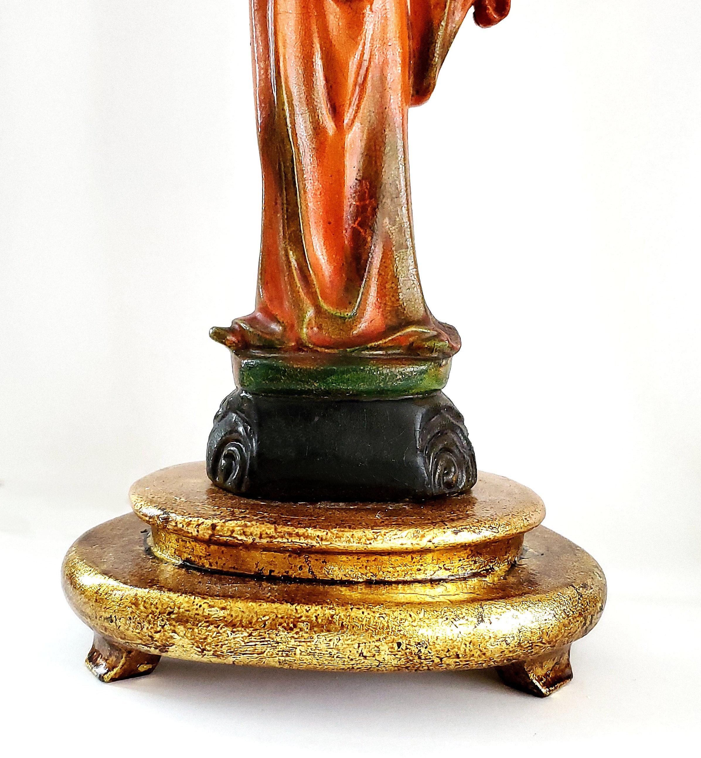 Coppia di lampade da tavolo con statuetta cinese di Borghese firmate in vendita 5