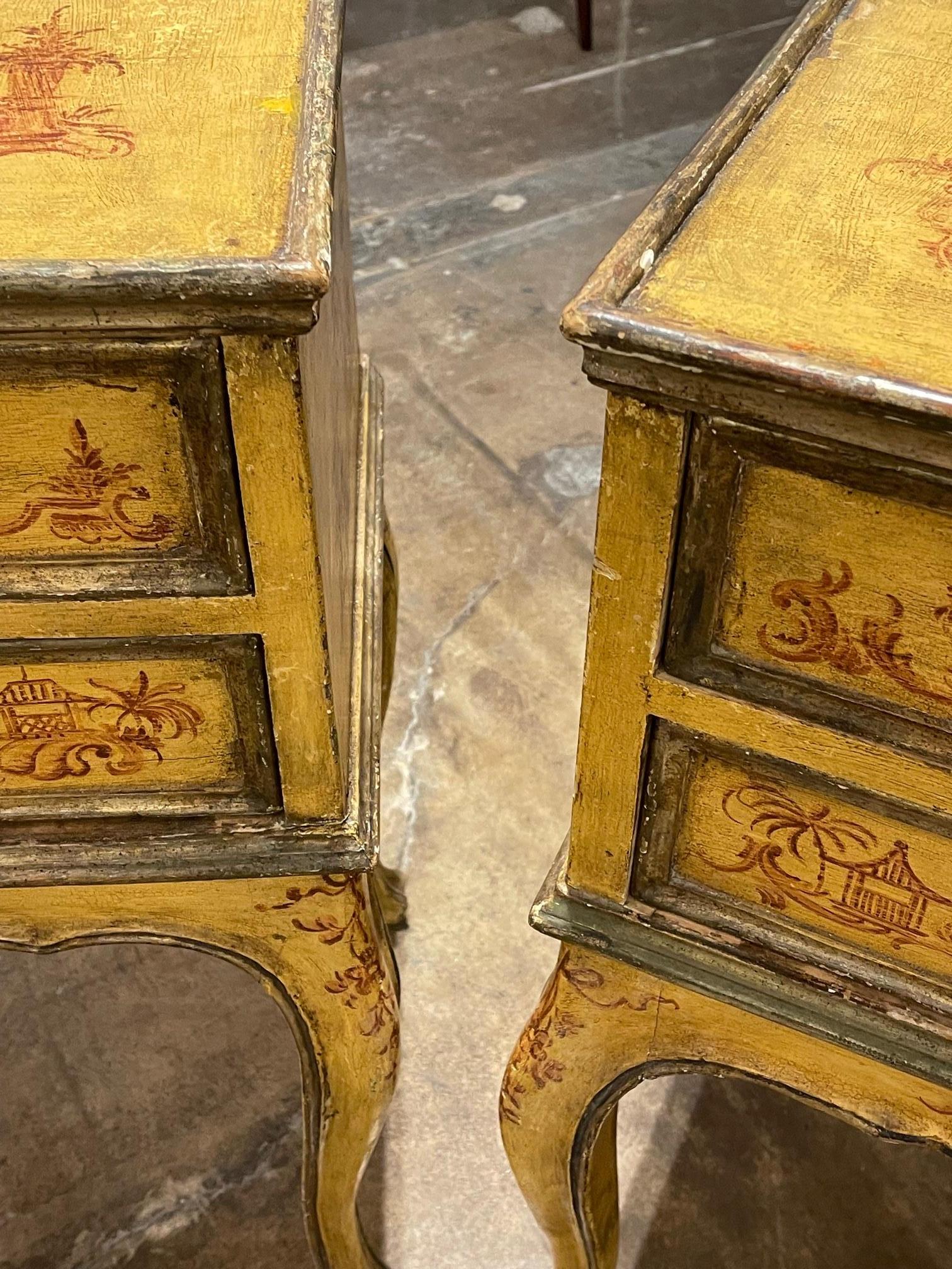 Pair of Italian Chinoiserie Side Tables For Sale 7