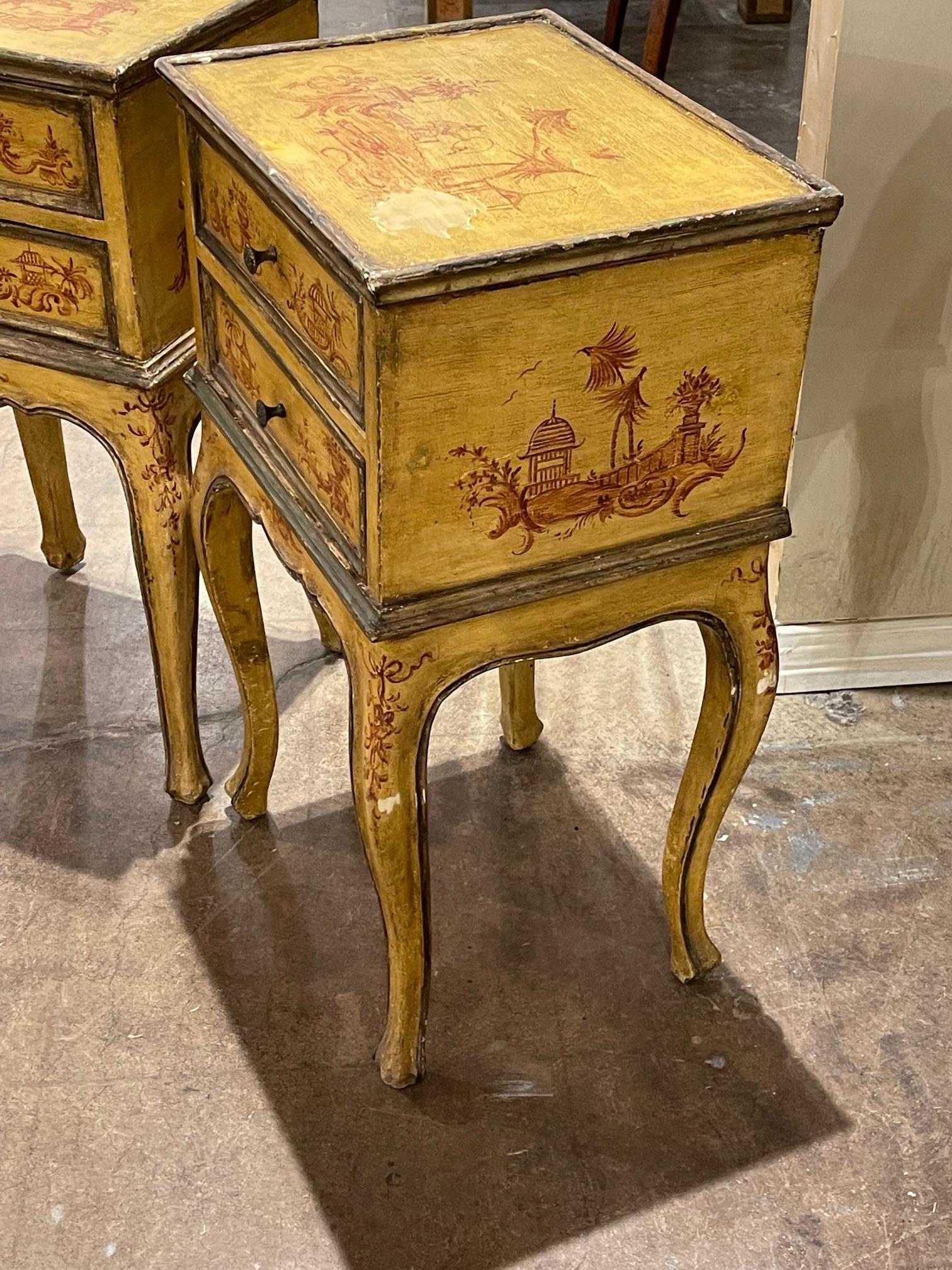 Pair of Italian Chinoiserie Side Tables For Sale 4
