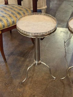 Pair of Italian Chrome Drink Tables