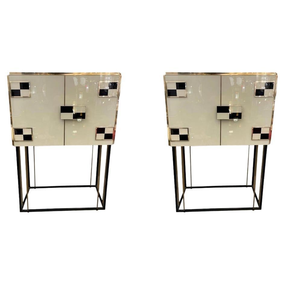Pair of Italian Cocktail Cabinets For Sale