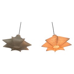 Pair of Italian Cocoon Pendant lights original from the 1960s