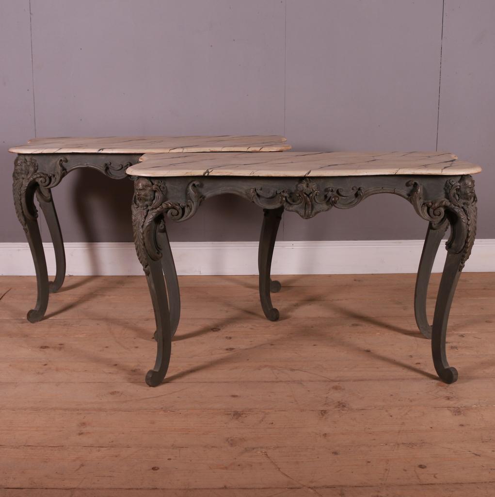 19th Century Pair of Italian Console Tables