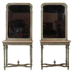 Pair of Italian Consoles and Mirrors