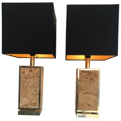 Pair of Italian Cork Lamps