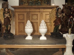 Pair of Italian Creamware Fruit Topiaries, 1960s
