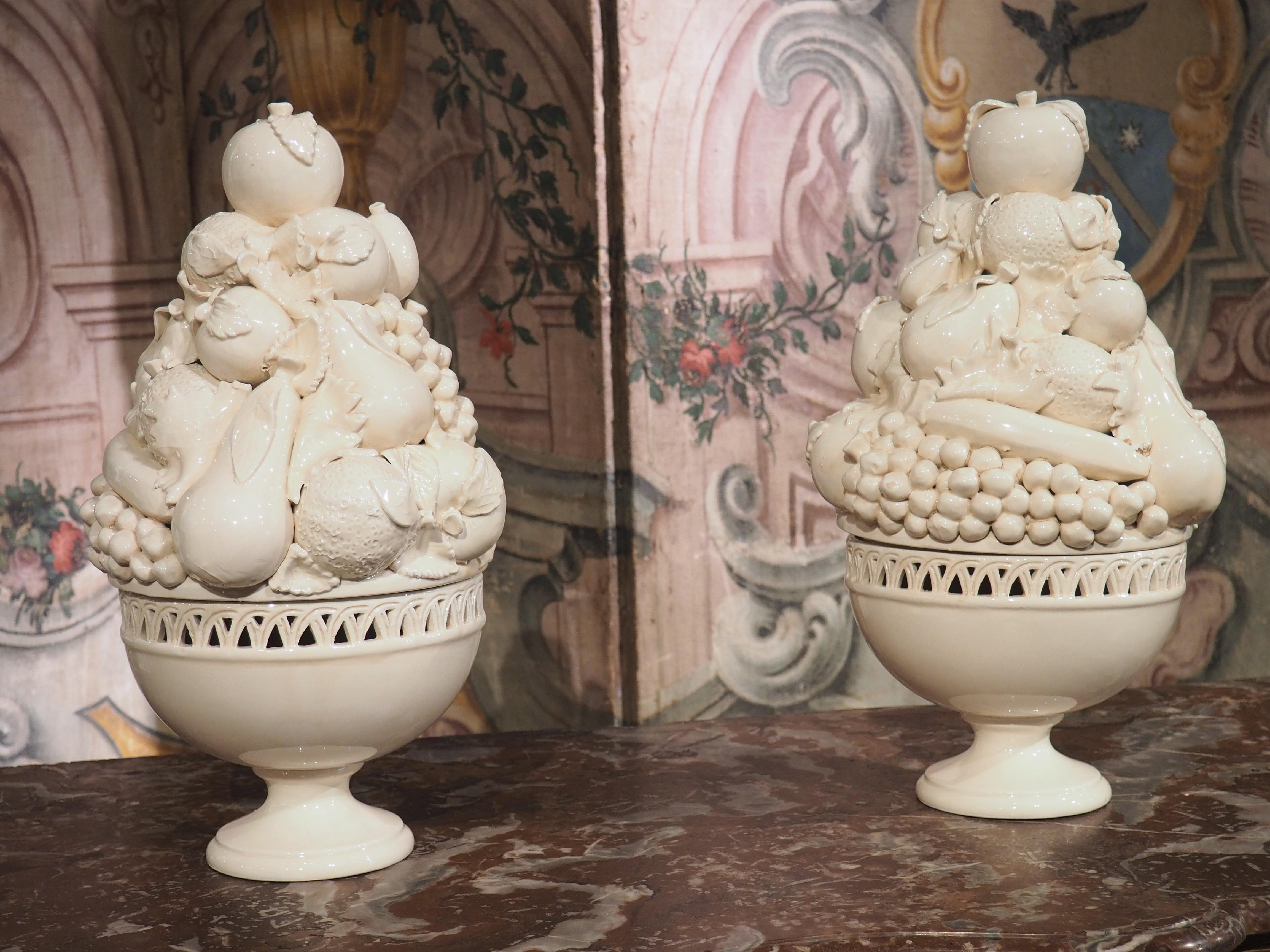 white ceramic fruit topiary