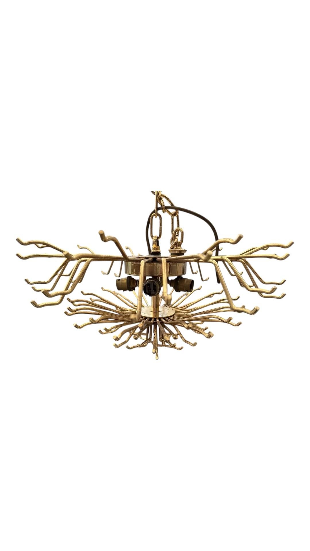 Art Deco Pair of C1960s Italian Crystal Chandeliers by Venini