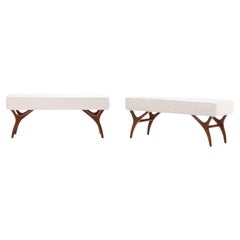Pair of Italian Curved Benches in the Manner of Carlo di Carli