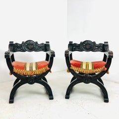 Pair of Italian Dante Chairs