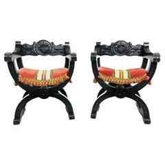 Pair of Italian Dante Chairs