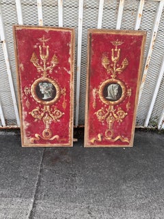 Pair of Italian Decorative Oil on Canvas Painting, Signed