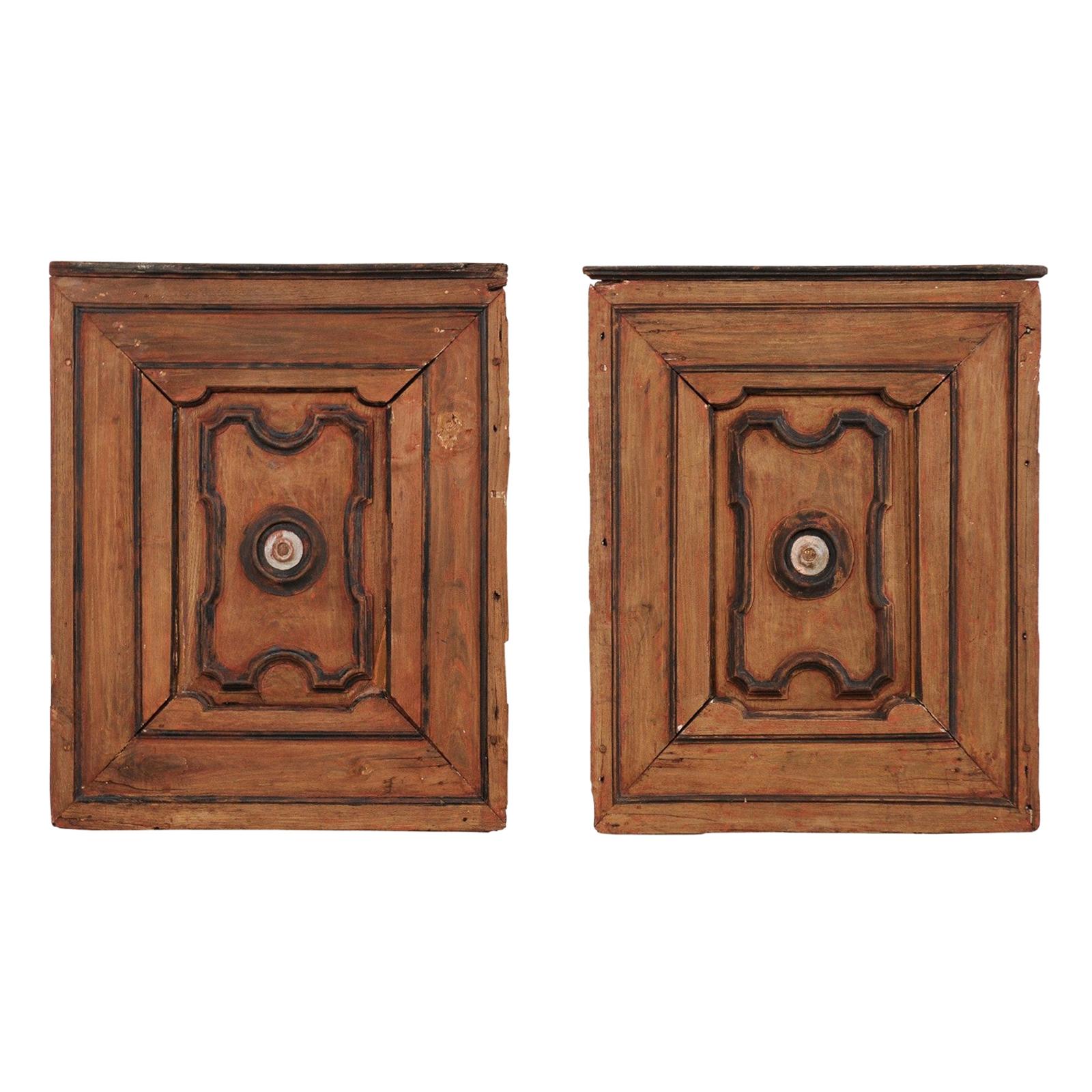 Pair of Italian Decorative Wall Panels from Turn of 18th-19th Century 