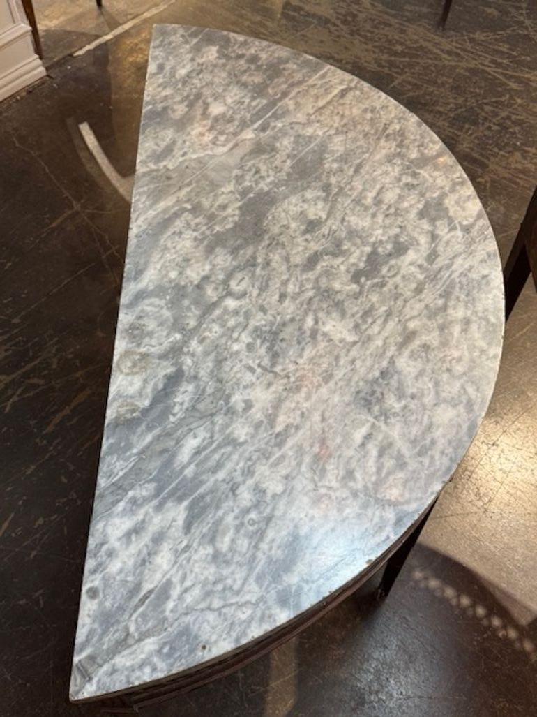 XIXe siècle Paire de consoles italiennes Demi-Lune en vente