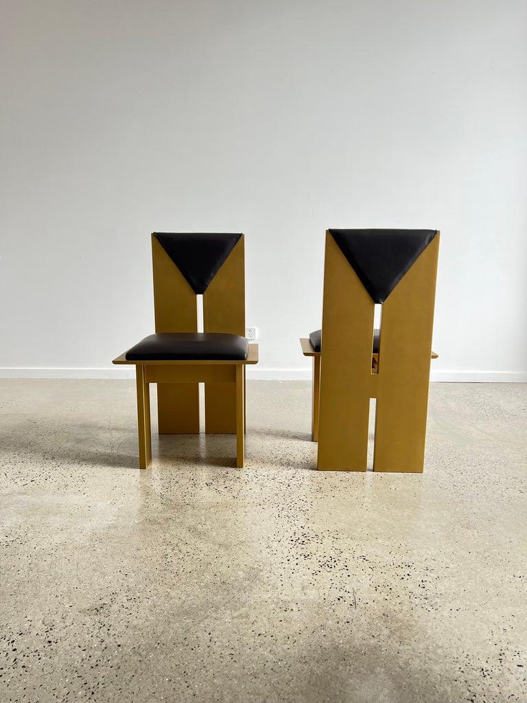Pair of Italian Dining Chairs Art Deco 3
