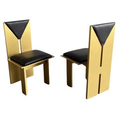 Pair of Italian Dining Chairs Art Deco