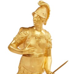 Pair of Italian D'ore Figural Andirons "Apollo & Mars" 'Early 20th Century'