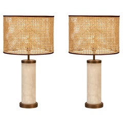 Pair of Italian Double Light Table Lamp "Hortensia"