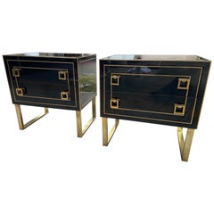 Pair of Italian Dressers, in the Style of Jansen, Edition Nardo, 1975