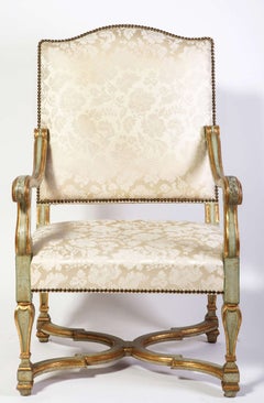Pair of Italian Early 18th Century Painted Armchairs