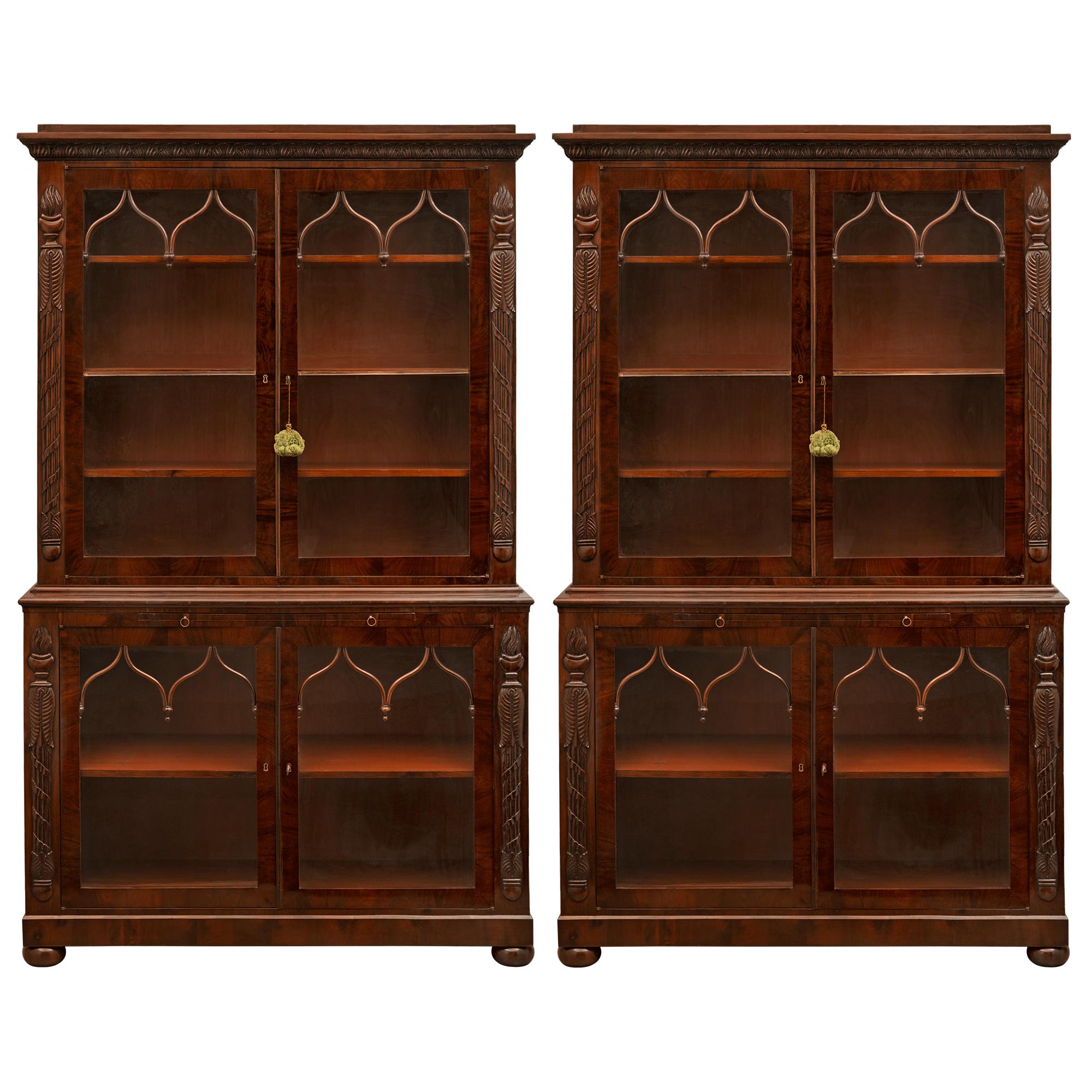 Pair of Italian Early 19th Century, circa 1810, First Empire Period Vitrines For Sale