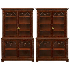 Used Pair of Italian Early 19th Century, circa 1810, First Empire Period Vitrines
