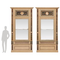 Pair of Italian Early 19th Century Neo-Classical St. Trumeau Mirrors