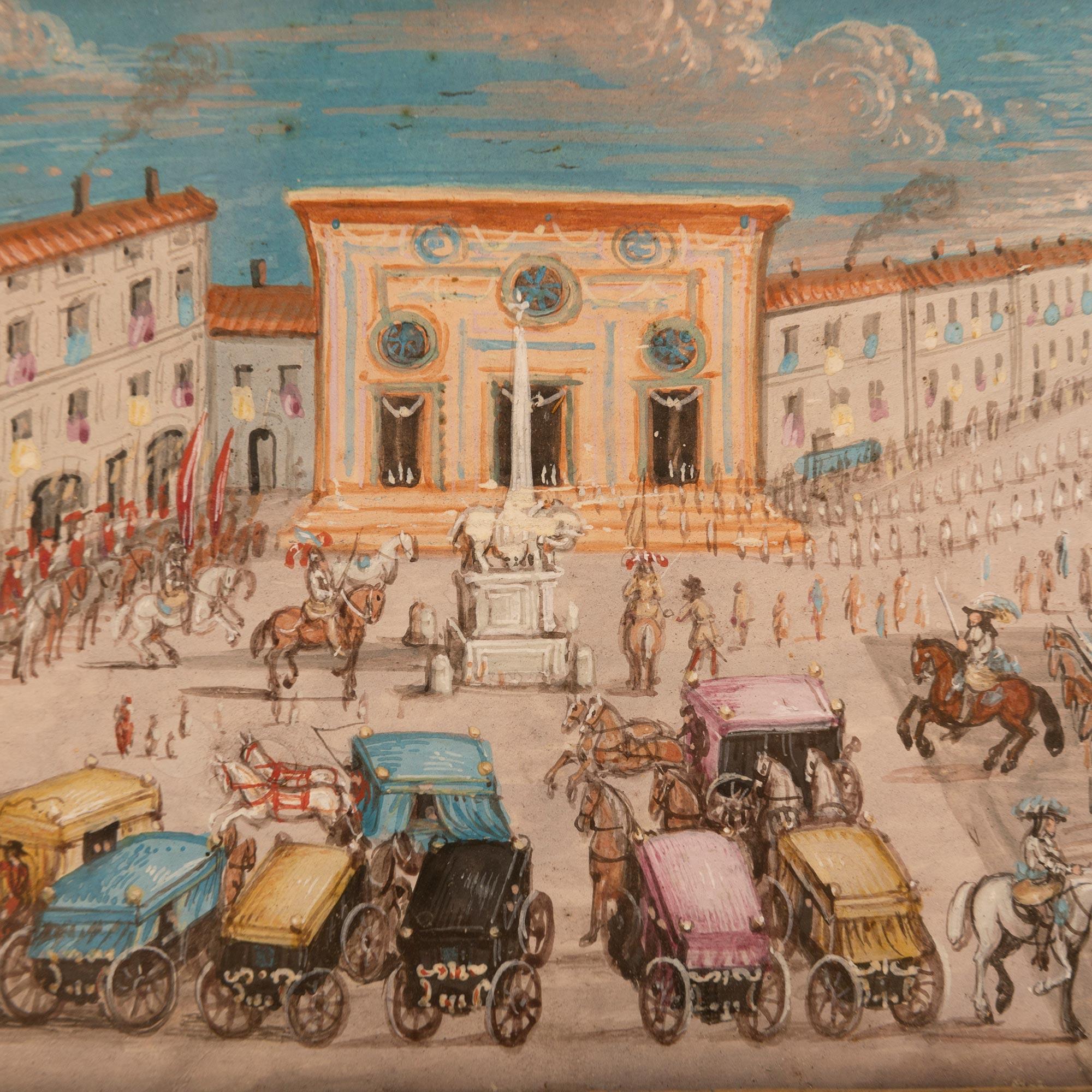 Paire d'huiles sur toile italiennes du début du 19e siècle représentant des monuments romains en vente 1