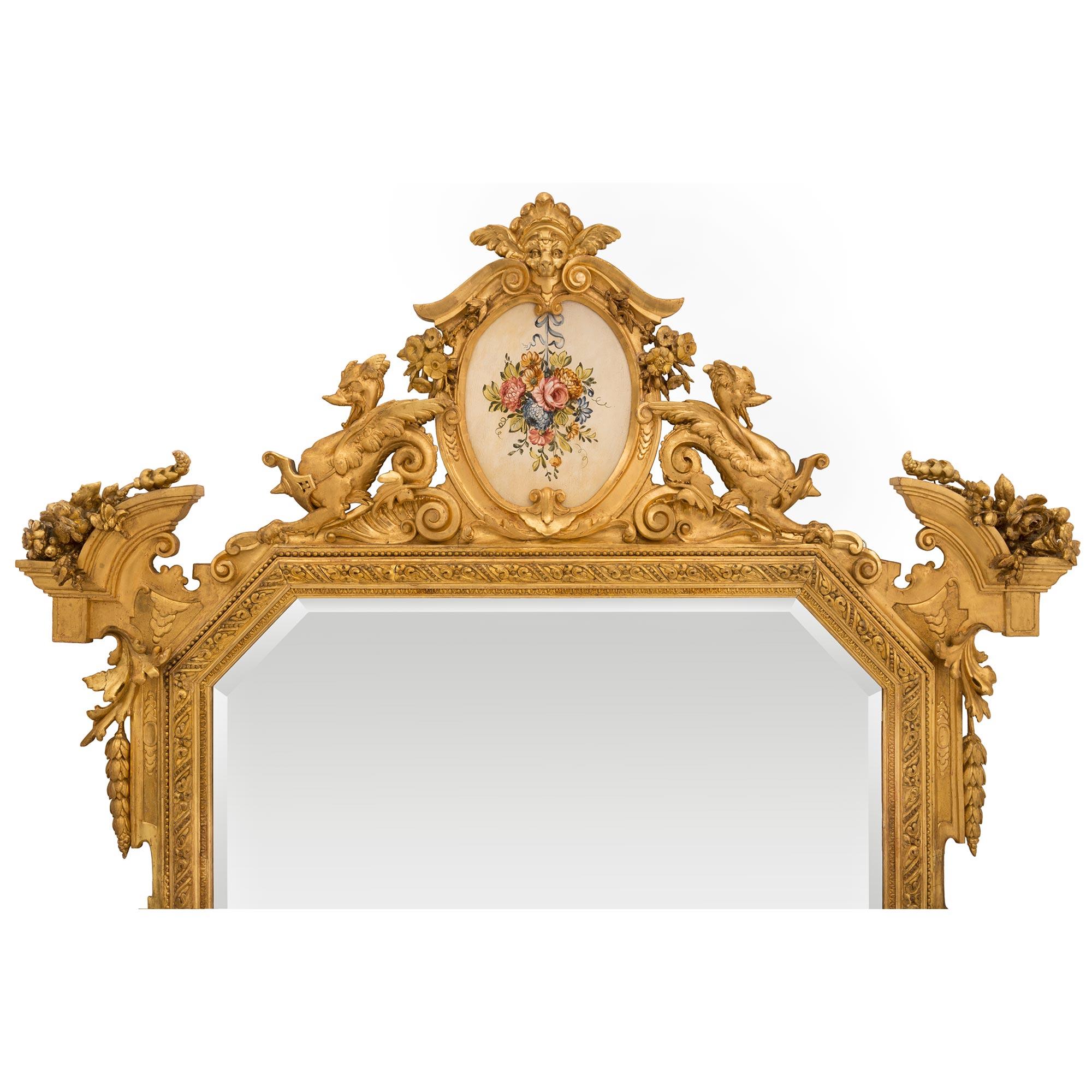 Coppia di specchi in legno di S. Gilt dell'inizio del XIX secolo della regione Lombardi In condizioni buone in vendita a West Palm Beach, FL