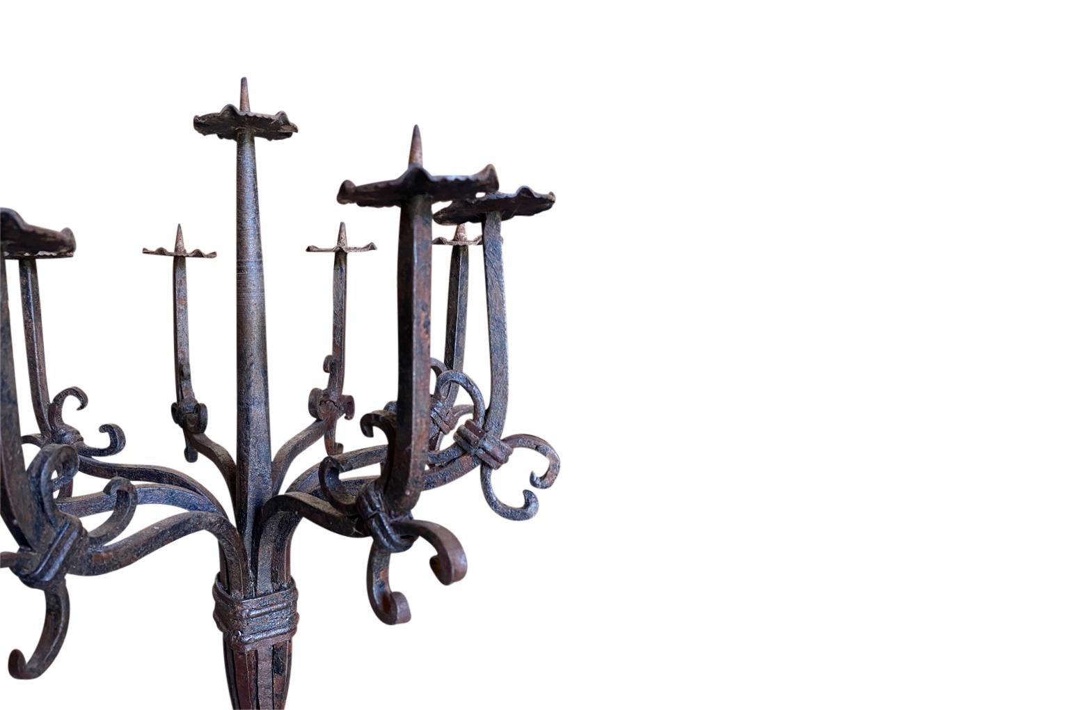 Pair of Italian Early-20th Century Torcheres For Sale 7