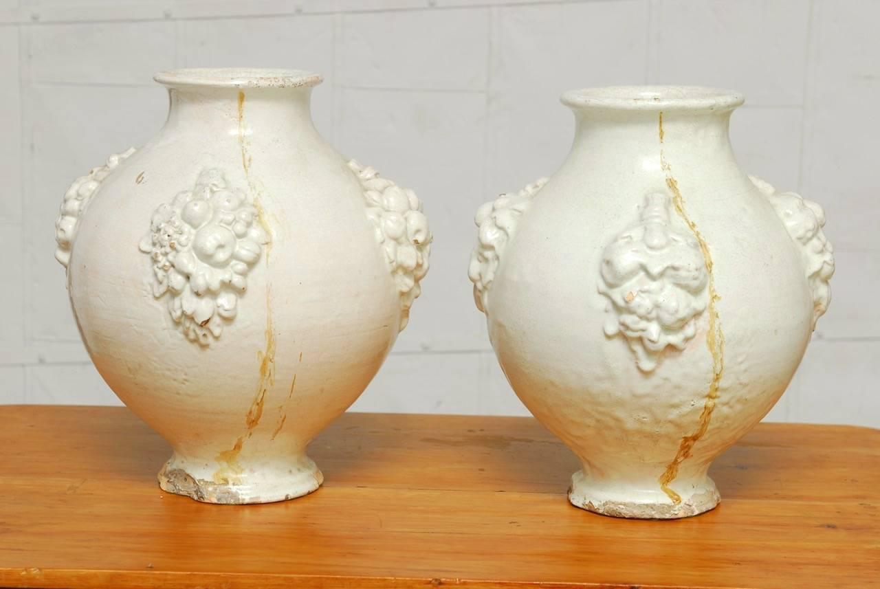Pair of Italian Earthenware Pottery Jars 6