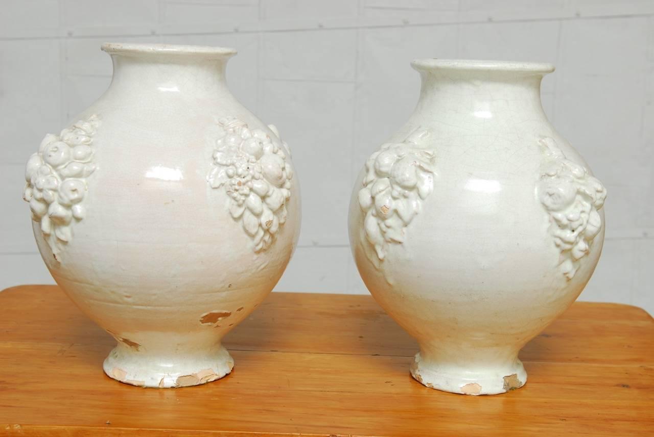 Pair of Italian Earthenware Pottery Jars 8