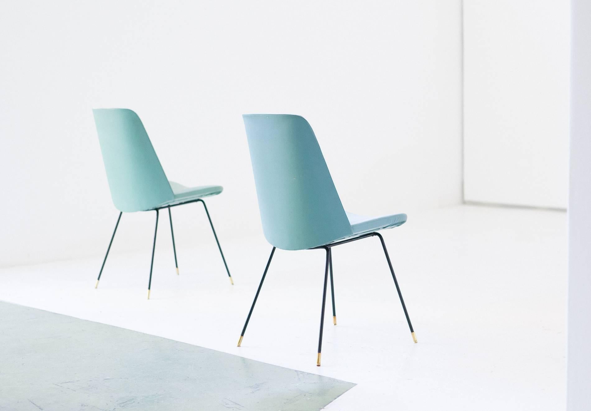 Paire de fauteuils italiens Modèle DU22 par Gastone Rinaldi pour Rima en vente 1