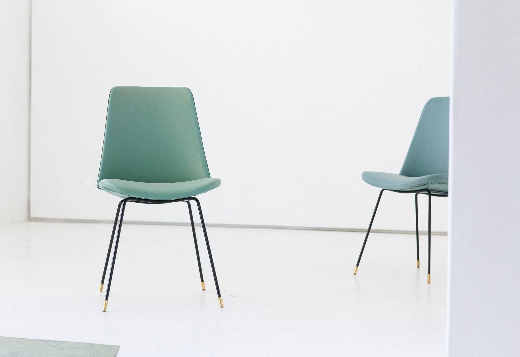 Paire de fauteuils italiens Modèle DU22 par Gastone Rinaldi pour Rima en vente 2