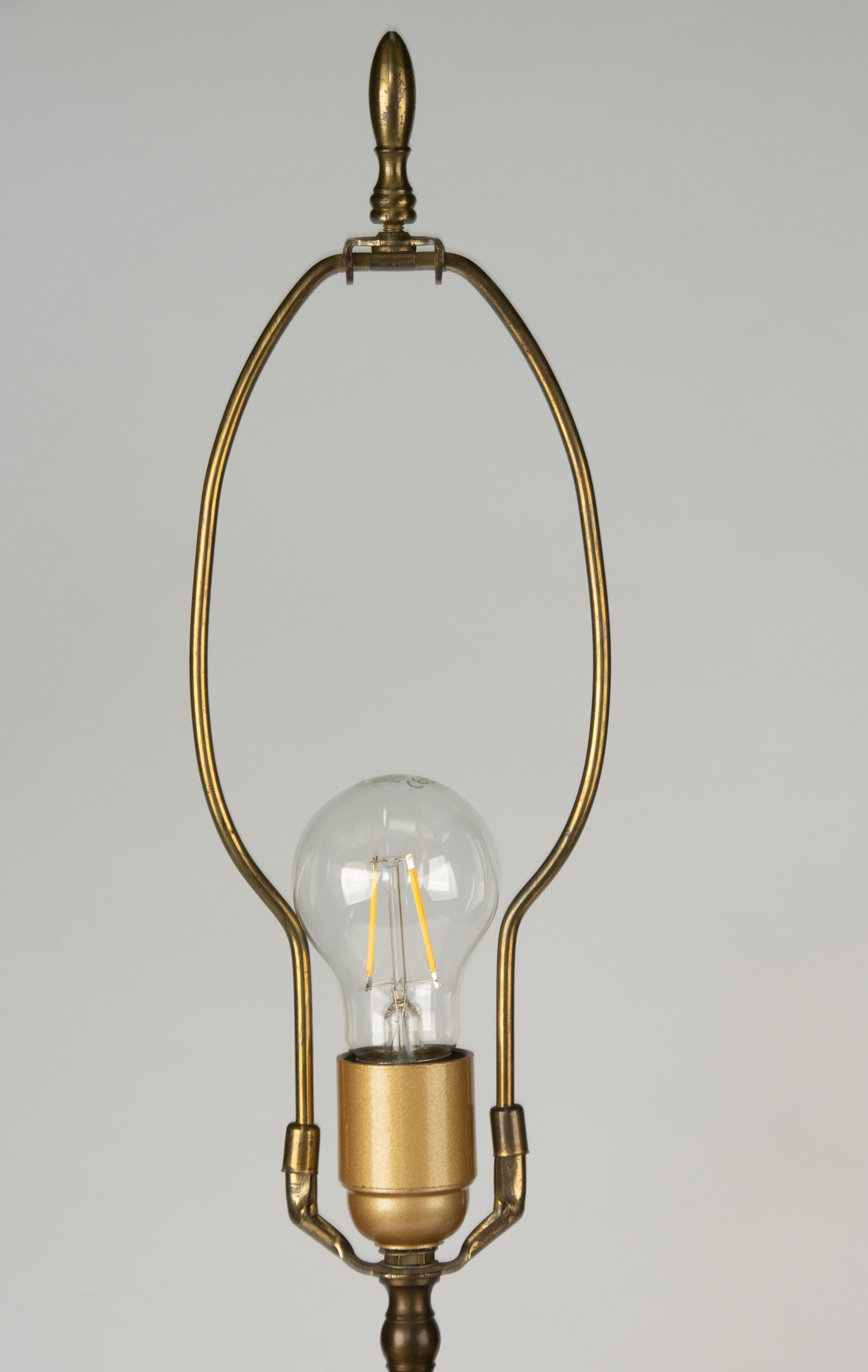 Vetro Coppia di lampade italiane in vetro Églomisé  - Basi in ottone - anni '70  - Grande in vendita