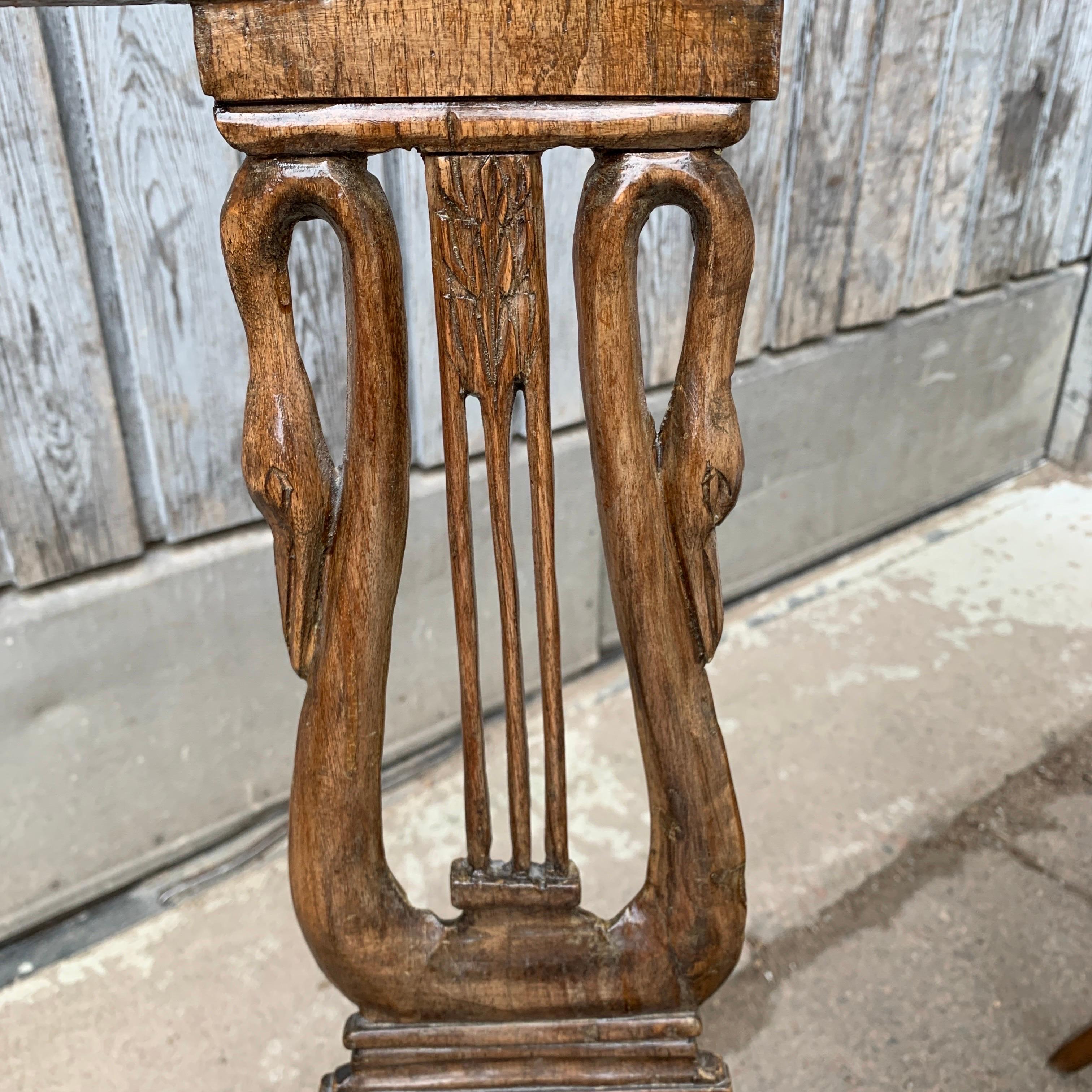 Pair of Italian Empire Dining Chairs From Early 19th Century For Sale 7