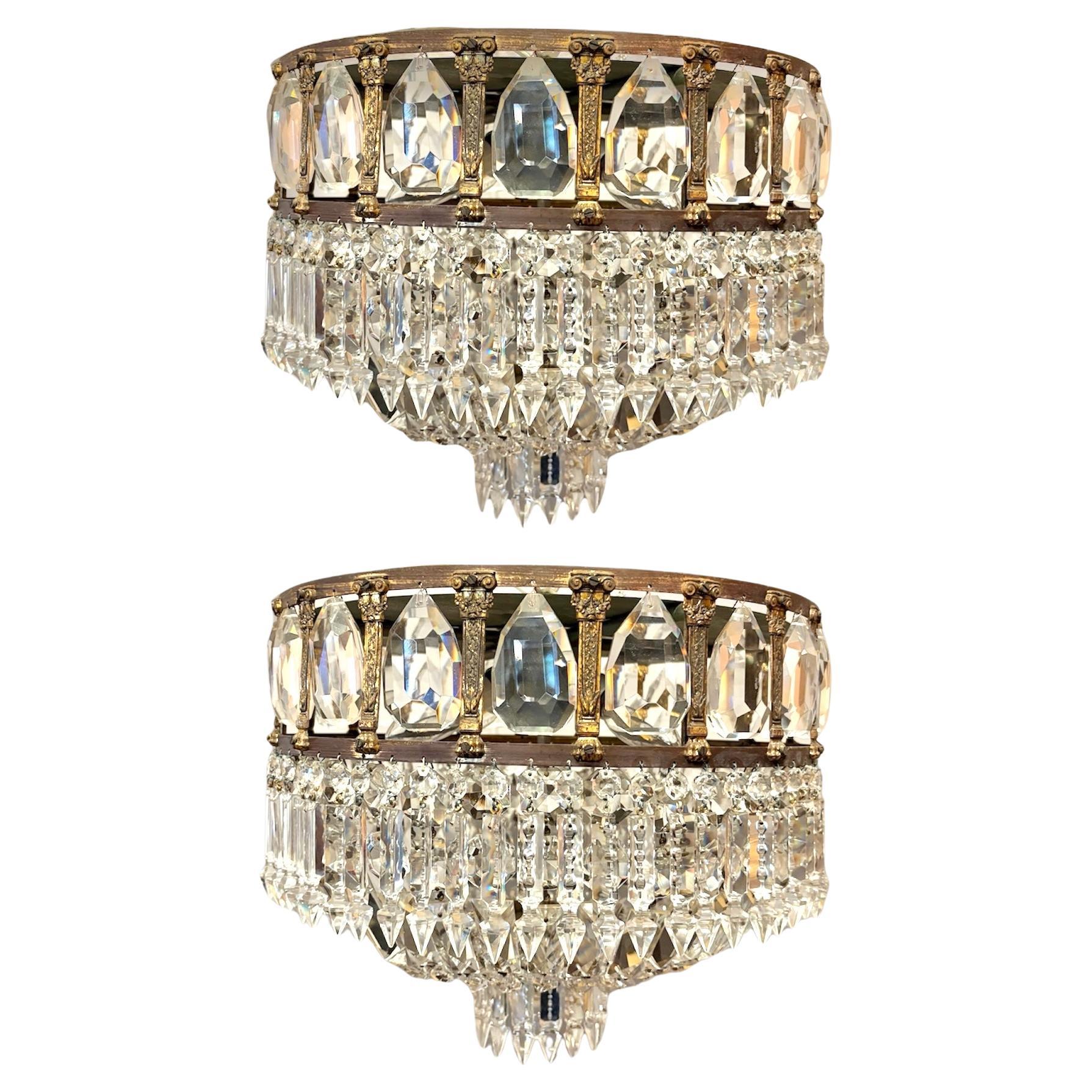 Coppia di montature da incasso in stile impero italiano